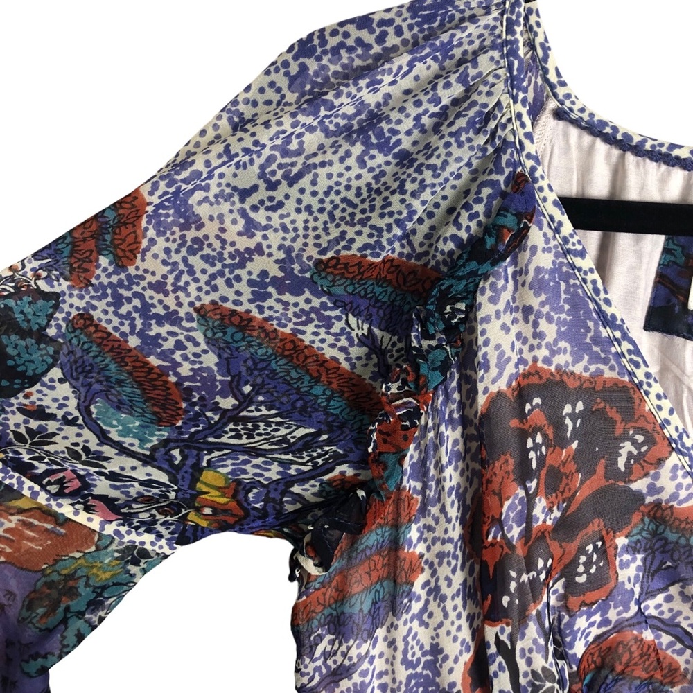 Anthropologie‎ Maeve Annabella Maxi Dress Size 4P Boho Floral Hippie Gypsy Indie - Picture 7 of 16
